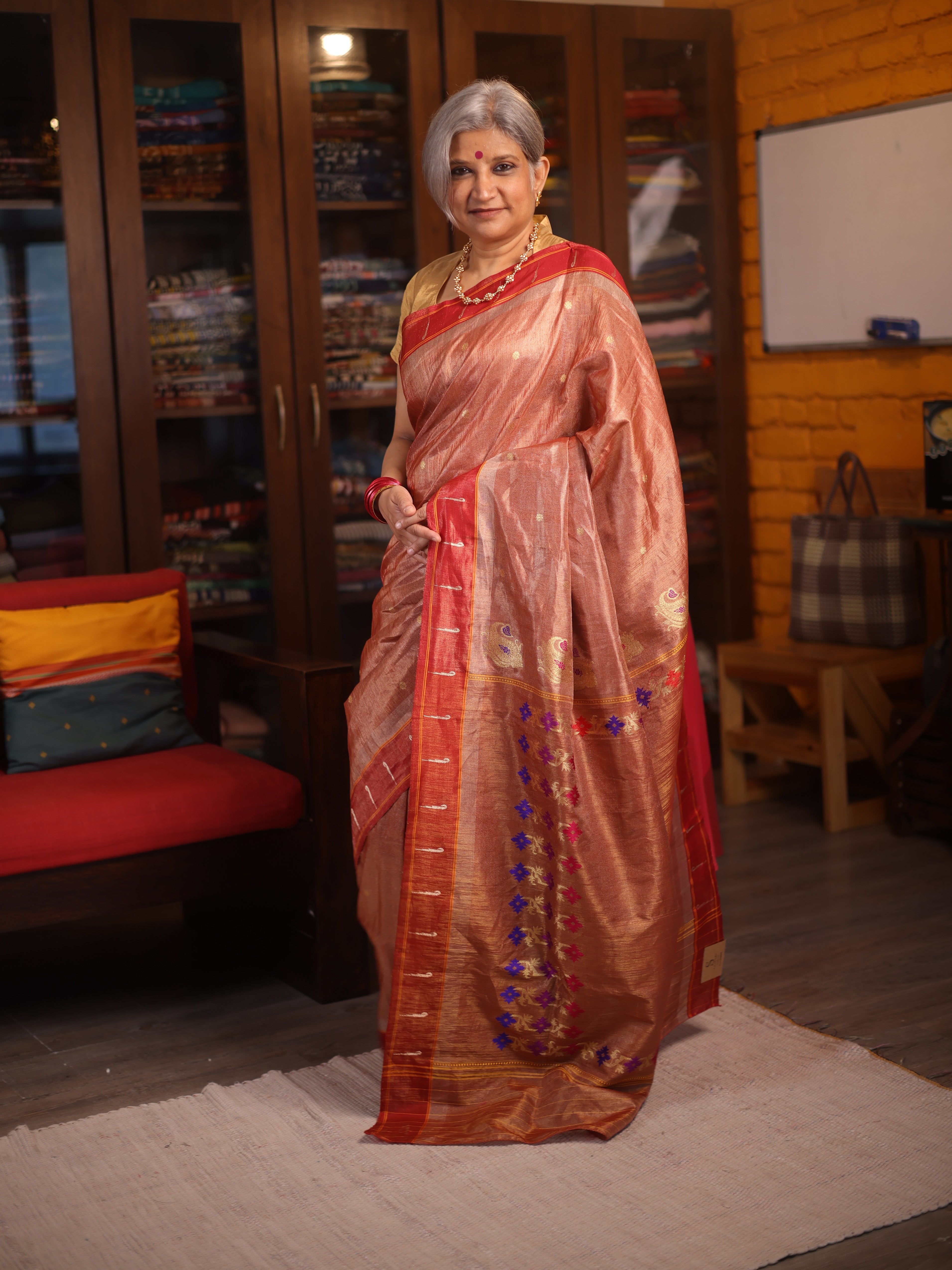 Cotton Tissue Paithani Saree - Saavari