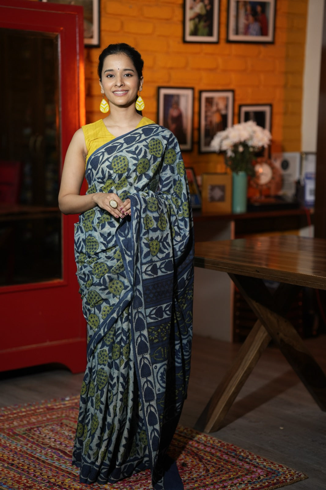 Handblock-Printed Cotton Saree: A Timeless Elegance – Chidiyaa