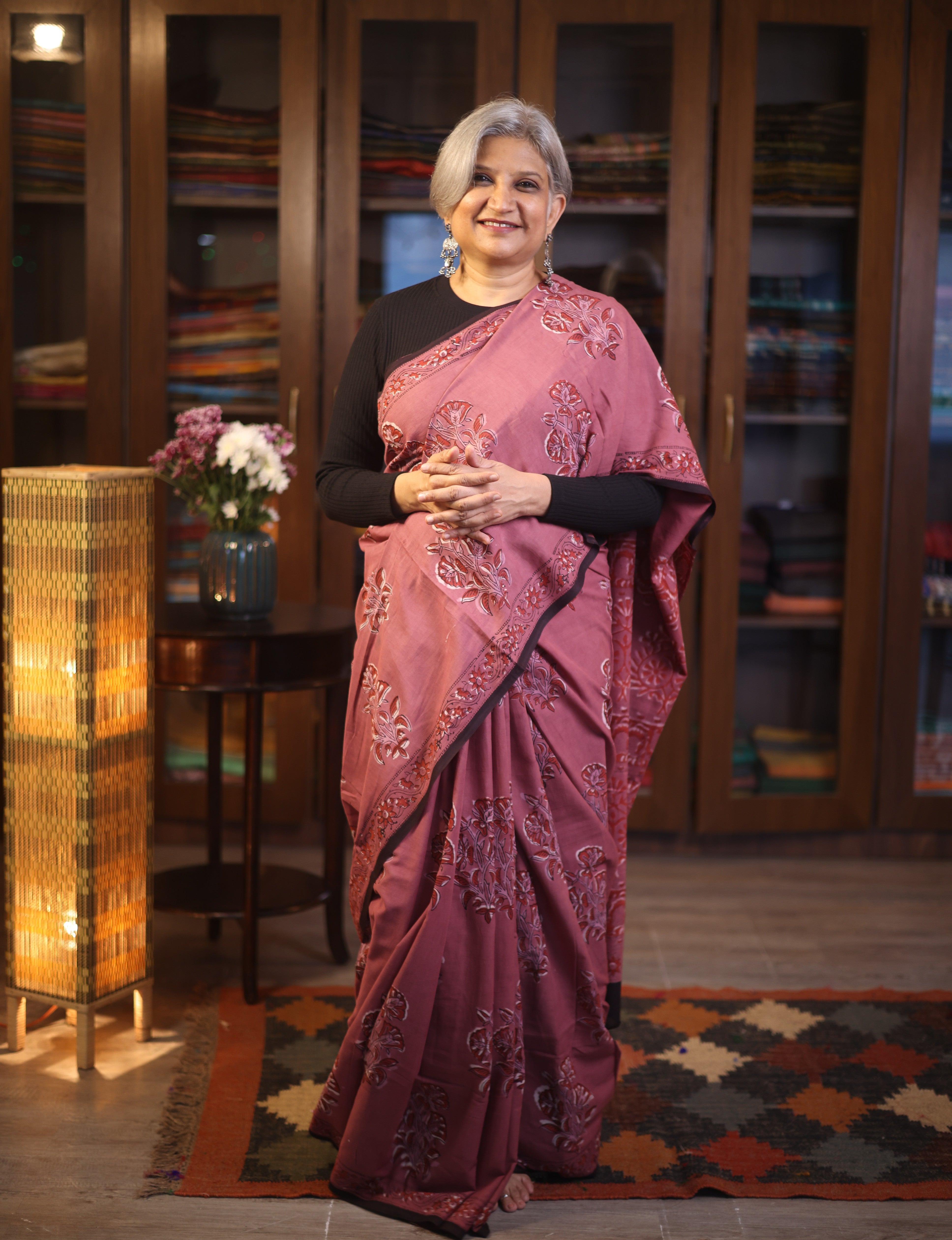 Cotton Handblock Printed Sarees