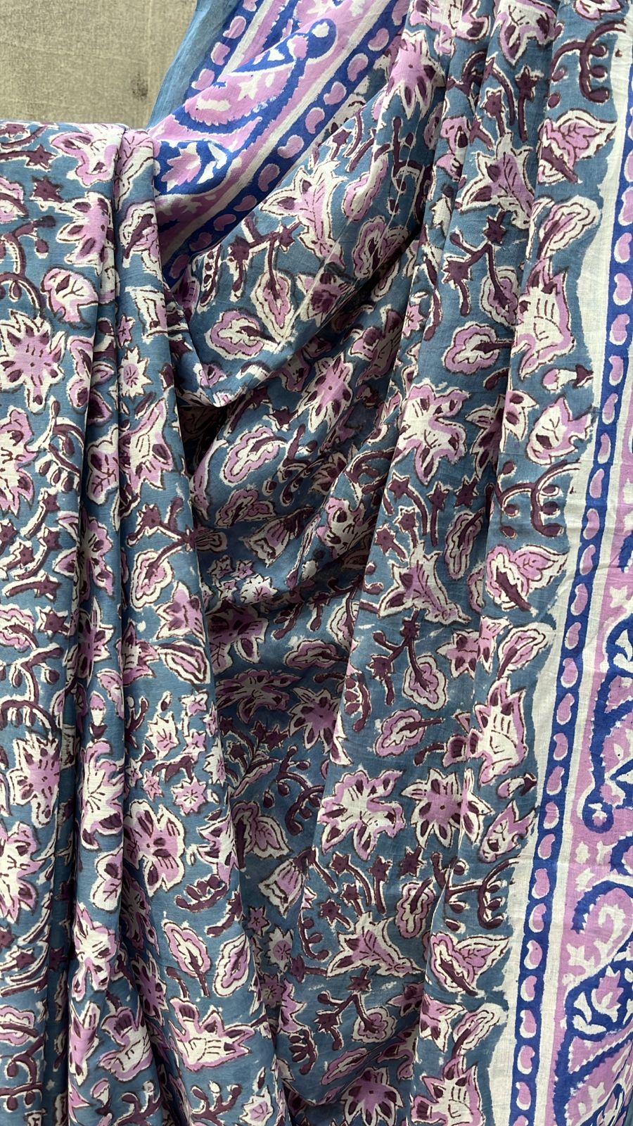 Grey HBP Cotton Saree-SRGCS2050