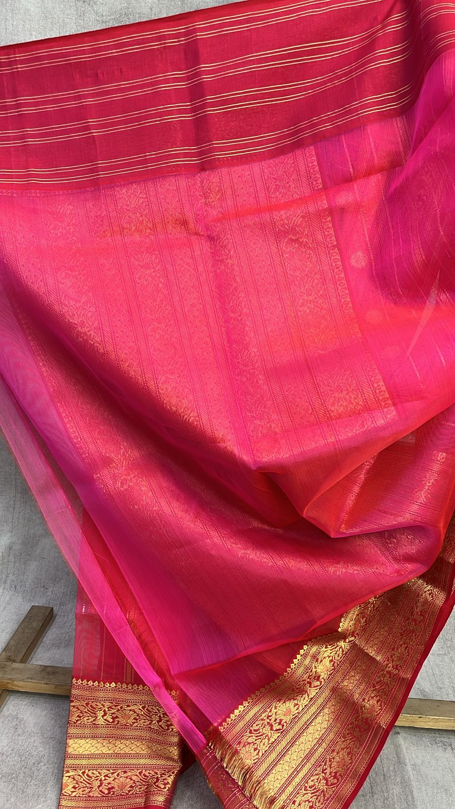 Rose Pink Chanderi Silk Saree - SRRPCSS216
