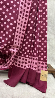 Magenta HBP Cotton Saree - SRMCS1936