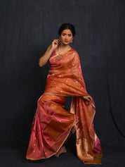 Two Tone Pink Tissue Banarasi Silk Saree - SRTTPTBSS67