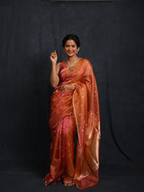 Two Tone Pink Tissue Banarasi Silk Saree - SRTTPTBSS67