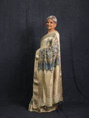 Cream HBP Modal Silk Saree - SRCMSS614