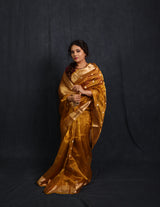 Mustard Gold Tissue Banarasi Silk Saree - SRMGTBSS56