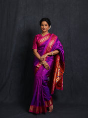 Purple Silk Paithani Saree - SRPSPS762