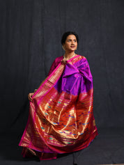 Purple Silk Paithani Saree - SRPSPS762