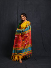 Yellow Mulberry Silk Saree - SRYMSS01