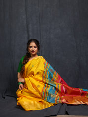 Yellow Mulberry Silk Saree - SRYMSS01