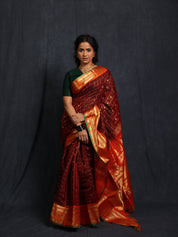 Maroon Gadwal Cotton Silk Saree - SRMGCSS180