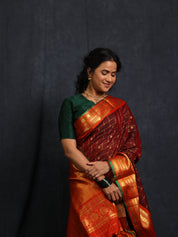 Maroon Gadwal Cotton Silk Saree - SRMGCSS180