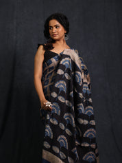 Navy Blue HBP Modal Silk Saree - SRNBMSS564