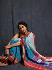 Powder Blue Cotton Ilkal Saree - SRPBCIS947