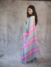 Grey Maheshwari Saree - SRGMS241