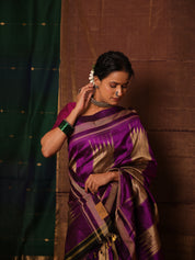 Violet Silk Ilkal Saree  - SRVSIS183