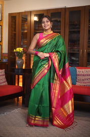 Green Silk Ilkal Saree - SRGSIS118