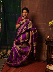 Violet Silk Ilkal Saree  - SRVSIS183