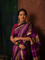 Violet Silk Ilkal Saree  - SRVSIS183