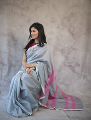 Grey Maheshwari Saree - SRGMS241