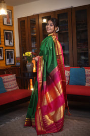 Green Silk Ilkal Saree - SRGSIS118