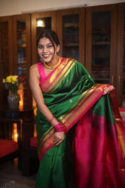 Green Silk Ilkal Saree - SRGSIS118