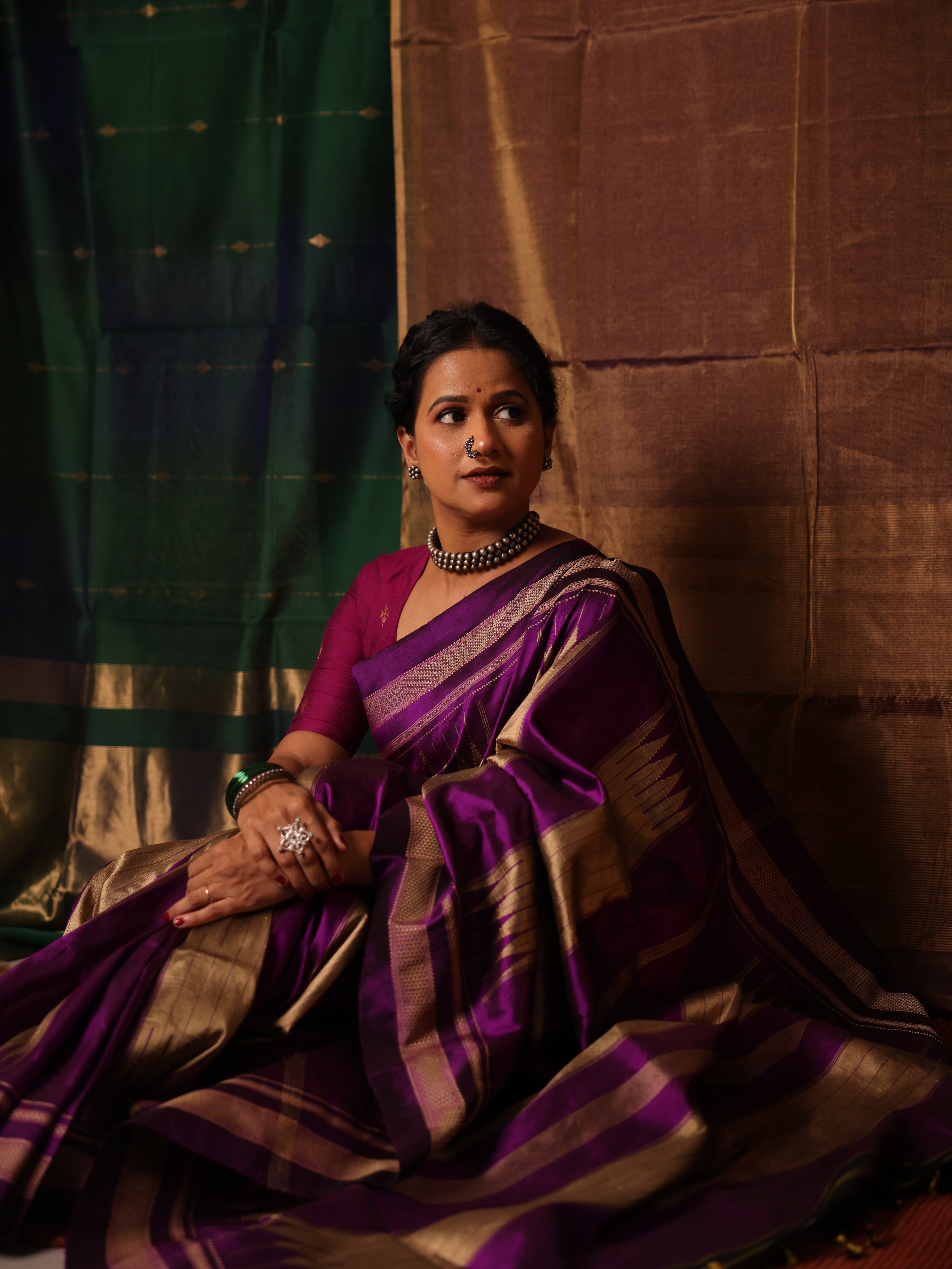 Violet Silk Ilkal Saree  - SRVSIS183