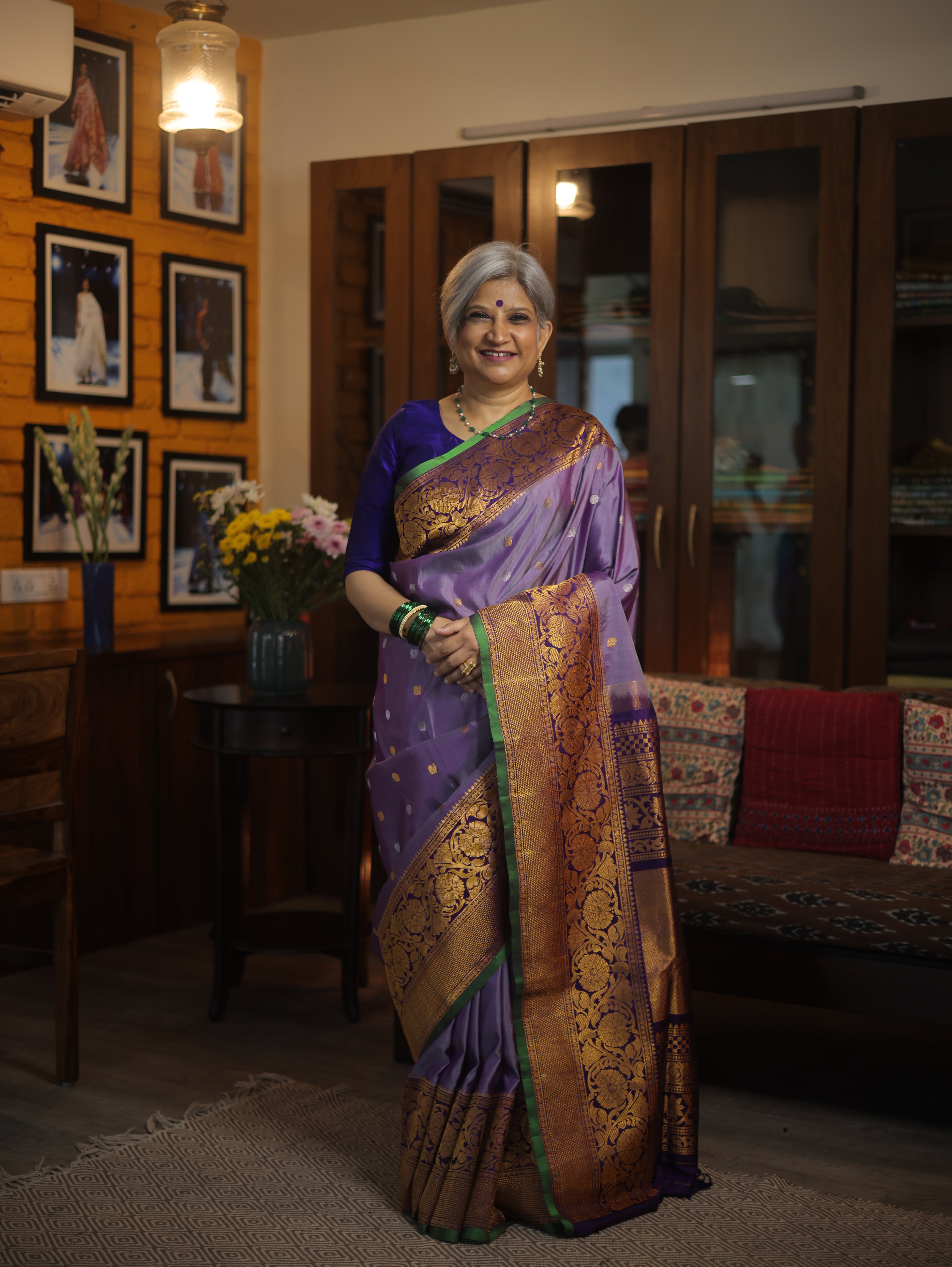 Light Purple Gadwal Silk Saree - SRLPGSS421