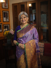 Light Purple Gadwal Silk Saree - SRLPGSS421