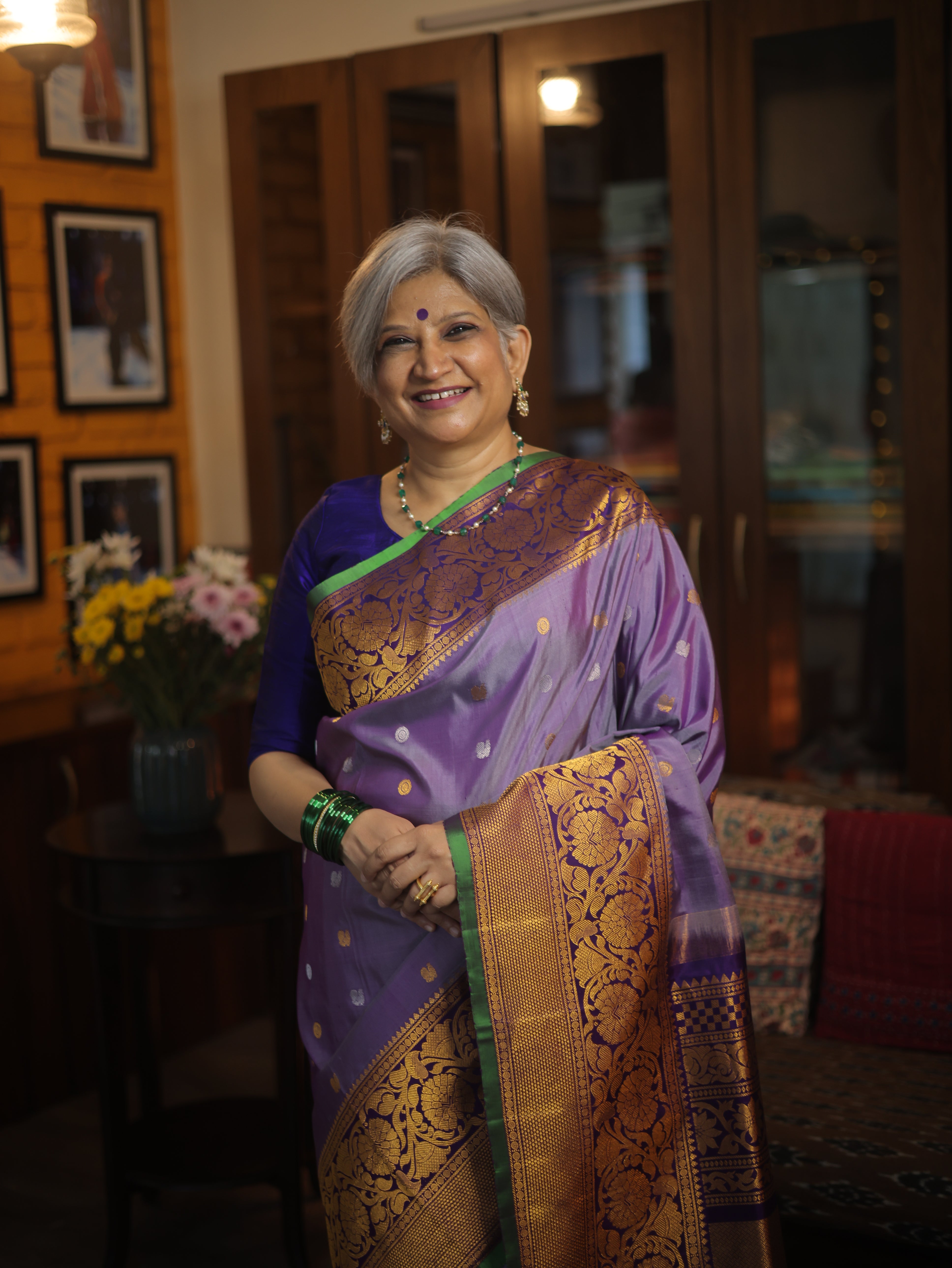 Light Purple Gadwal Silk Saree - SRLPGSS421