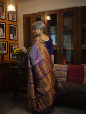 Light Purple Gadwal Silk Saree - SRLPGSS421