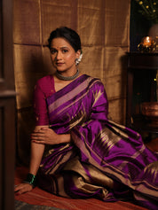 Violet Silk Ilkal Saree  - SRVSIS183