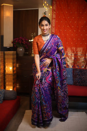 Purple Rajkot Patola Silk Saree - SRPRPSS406