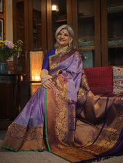 Light Purple Gadwal Silk Saree - SRLPGSS421