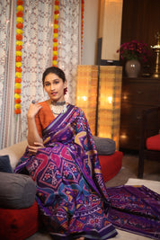 Purple Rajkot Patola Silk Saree - SRPRPSS406