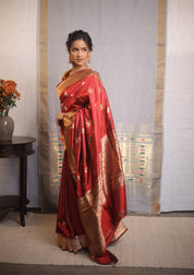 Maroon Banarasi Silk Saree - SRMBSS864