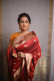 Maroon Banarasi Silk Saree - SRMBSS864