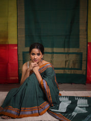 Green Cotton Ilkal Saree  - SRGCIS664