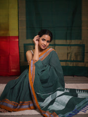 Green Cotton Ilkal Saree  - SRGCIS664