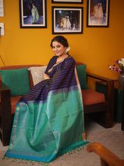 Navy Blue Soft Silk Saree - SRNBSSS460