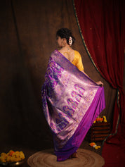 Two Tone Purple Banarasi Silk Saree - Saavari - SSTTPBSS68