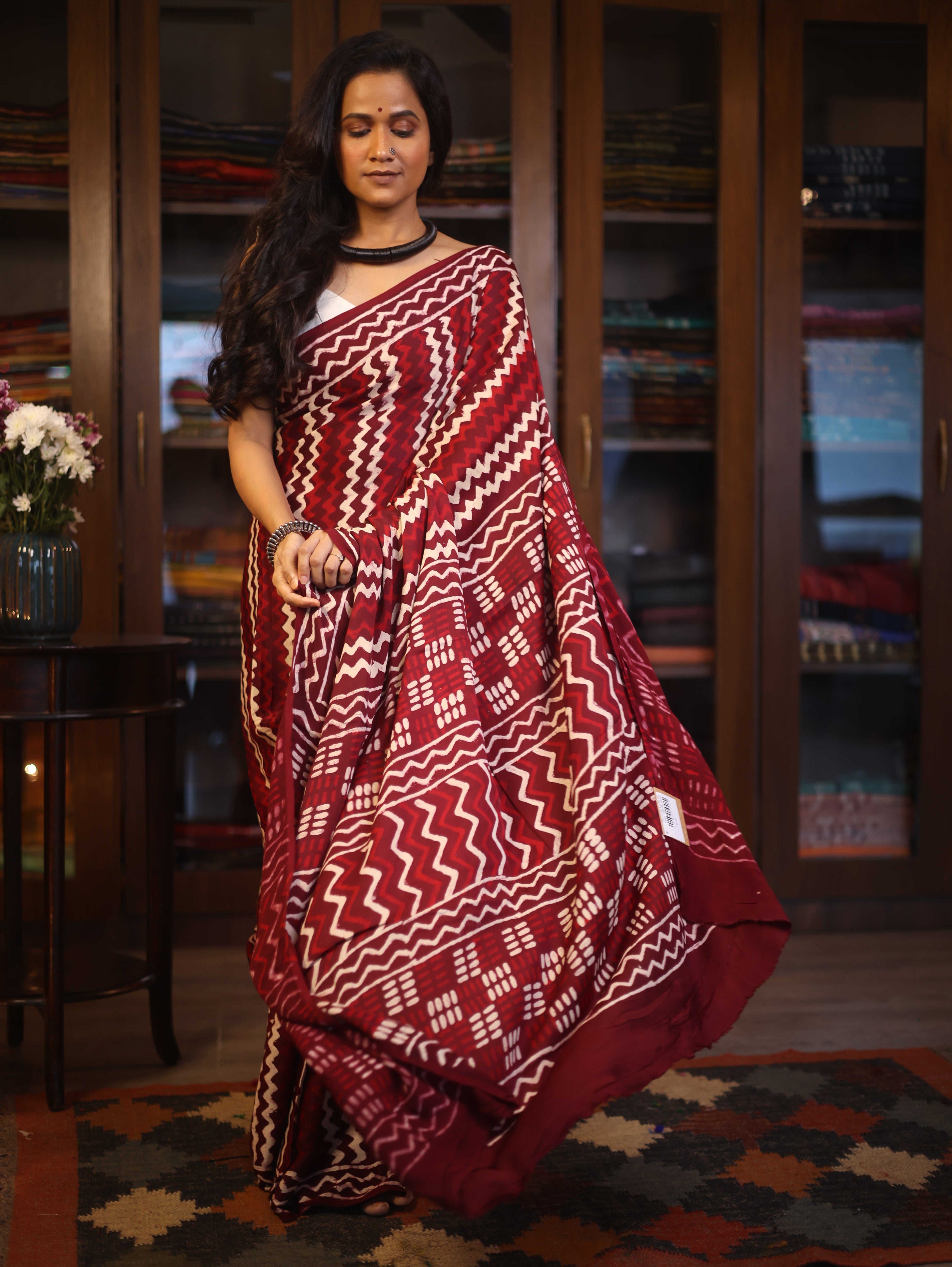 Plum HBP Modal Silk Saree - SRPOMSS365