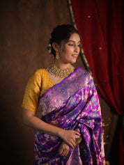 Two Tone Purple Banarasi Silk Saree - Saavari - SSTTPBSS68