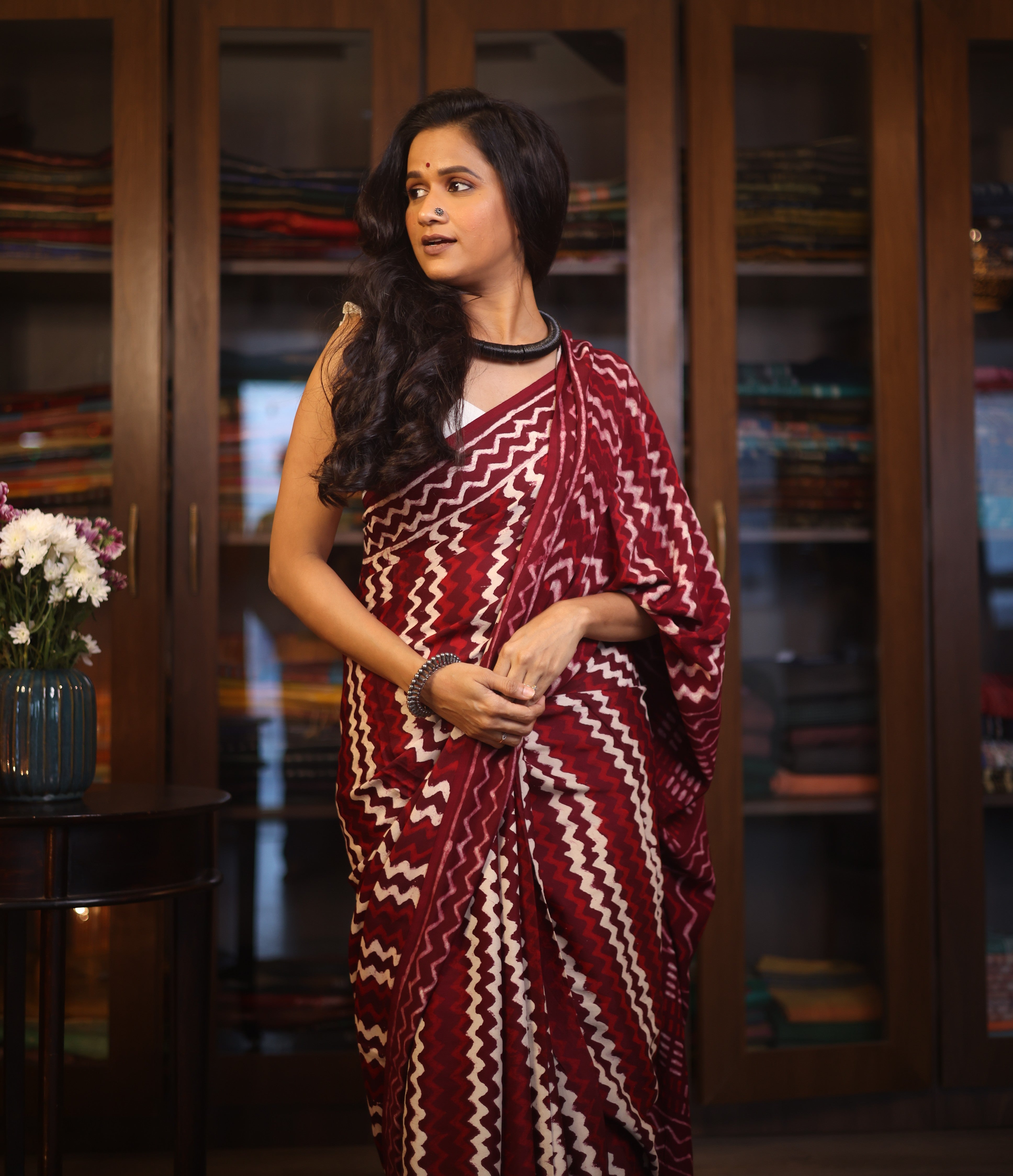 Plum HBP Modal Silk Saree - SRPOMSS365