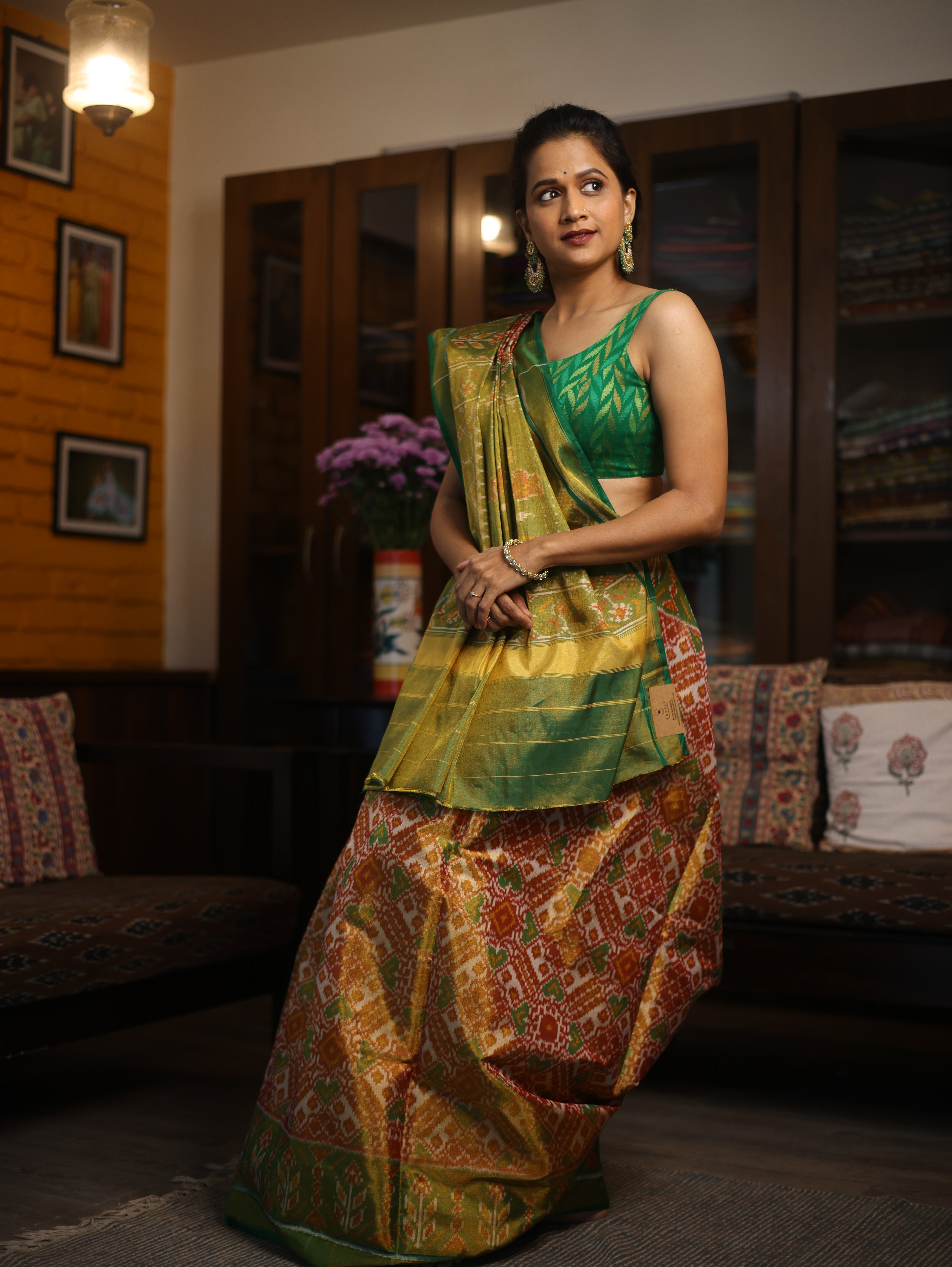 Orange Rajkot Patola Silk Saree - SRORPSS260