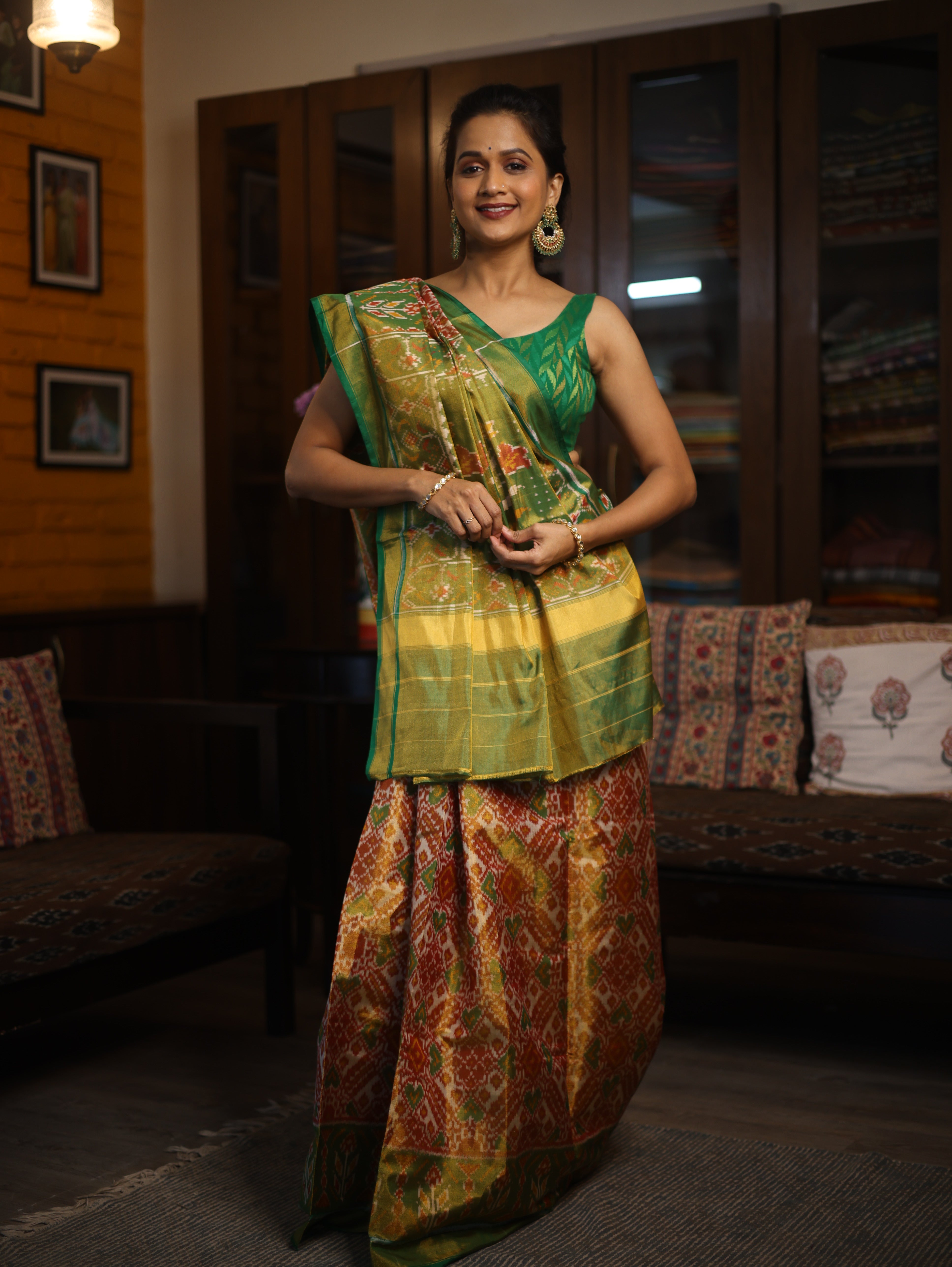 Orange Rajkot Patola Silk Saree - SRORPSS260