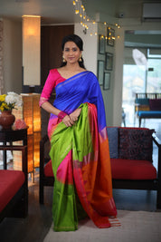 Green Soft Silk Saree - SRGSSS234