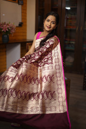 Brown Banarasi Silk Saree - SRBBSS238