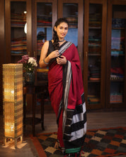 Pink Cotton Ilkal Saree - SRPCIS570