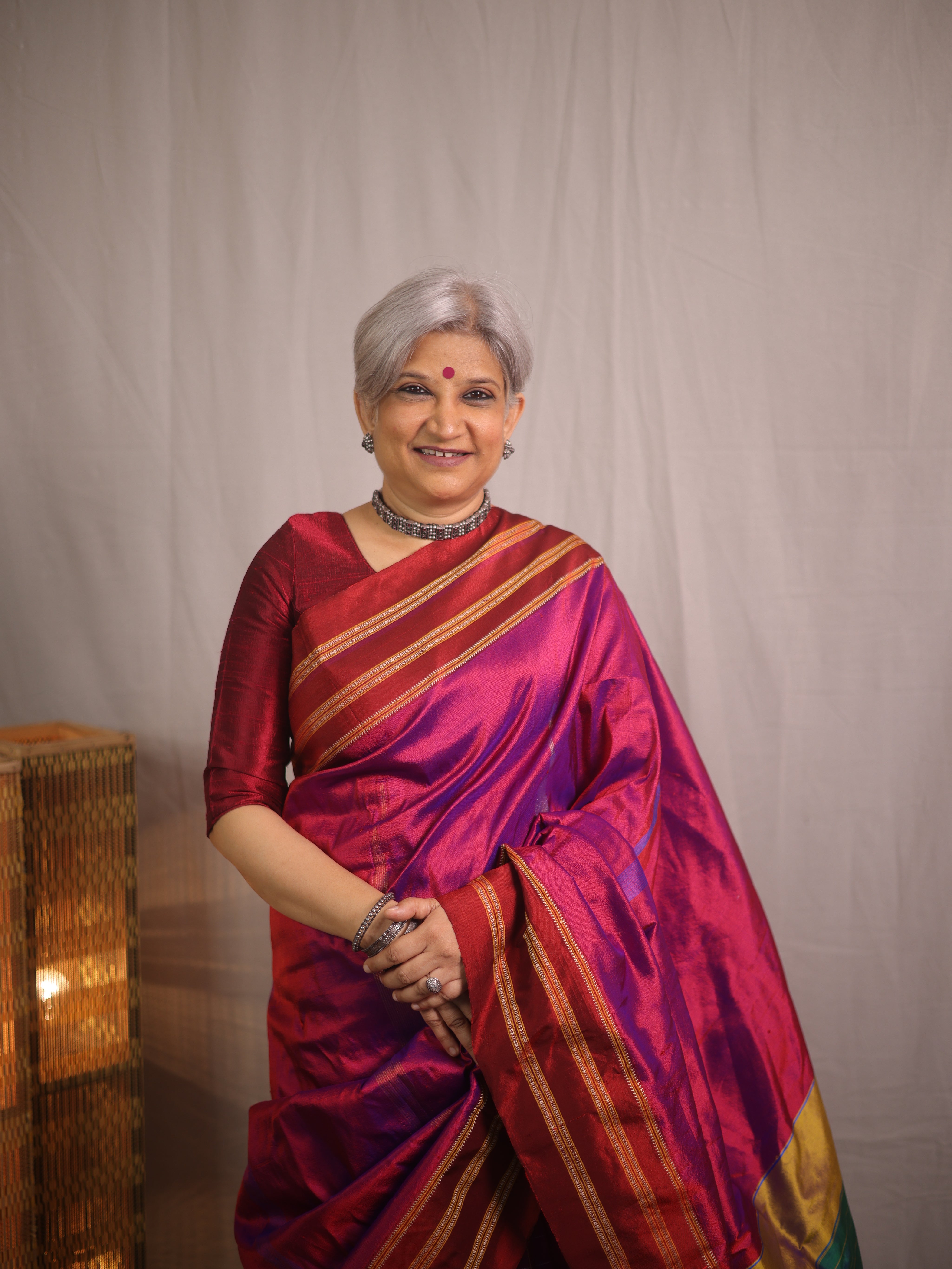 Rich Purple Silk Ilkal (Reversible) Saree  - SRRPSIRS180